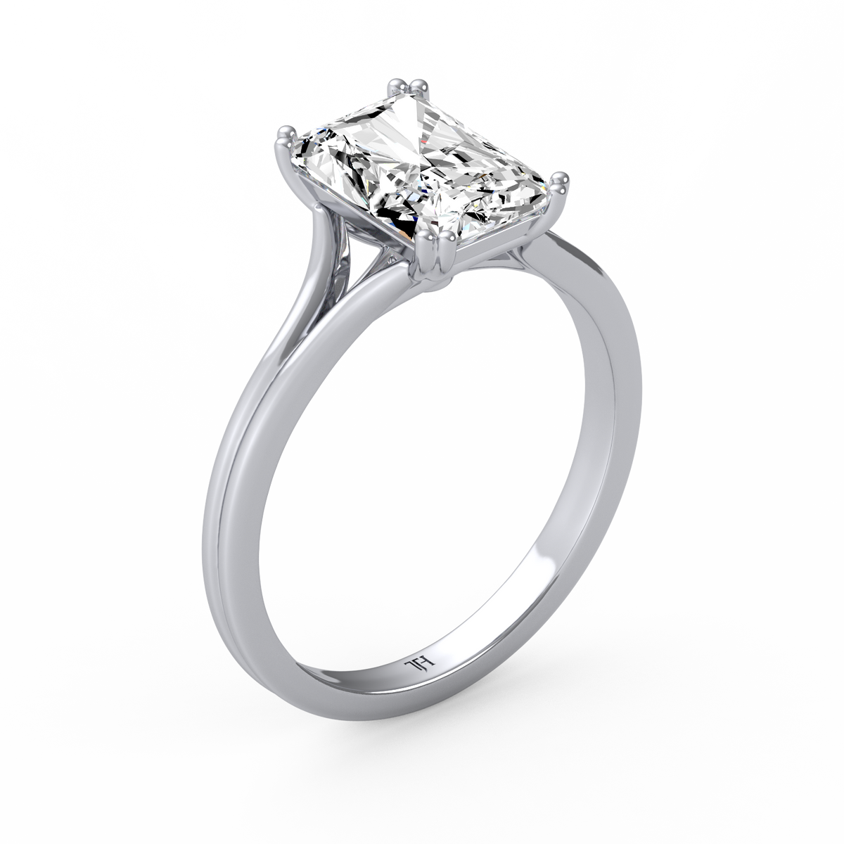 Radiant 3ct Classic Solitaire Ring R-632