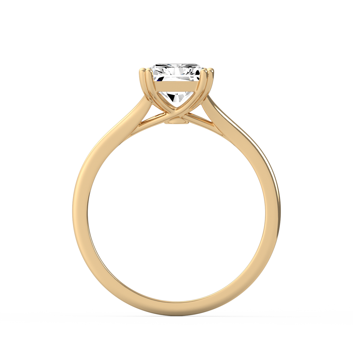 Radiant 3ct Classic Solitaire Ring R-632