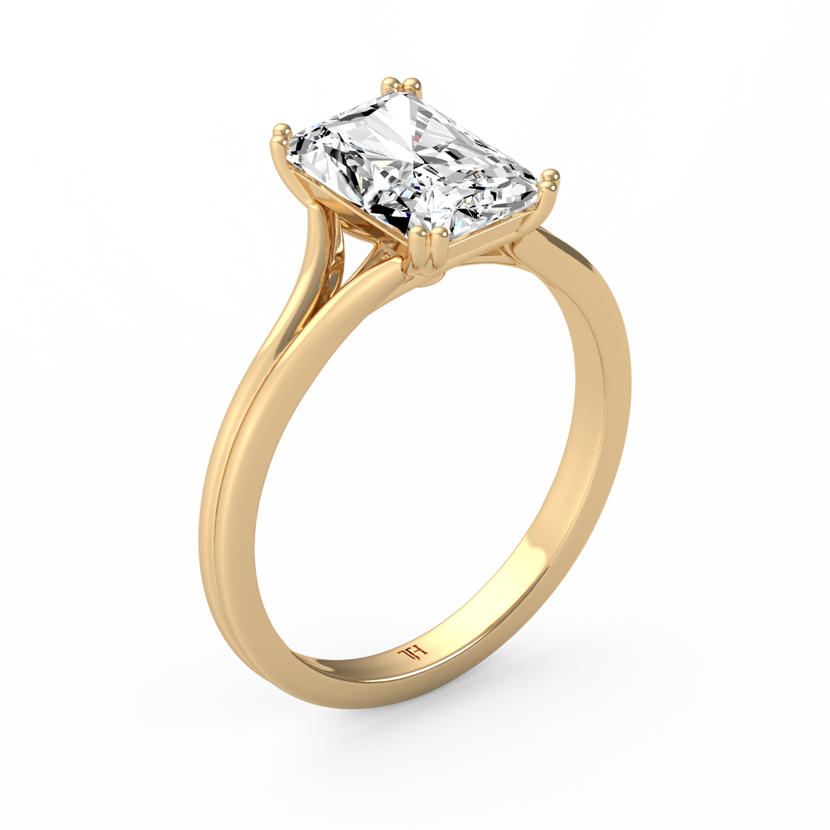 Radiant 3ct Classic Solitaire Ring R-632
