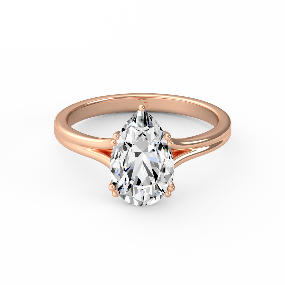 Pear 3ct Classic Solitaire Ring R-645