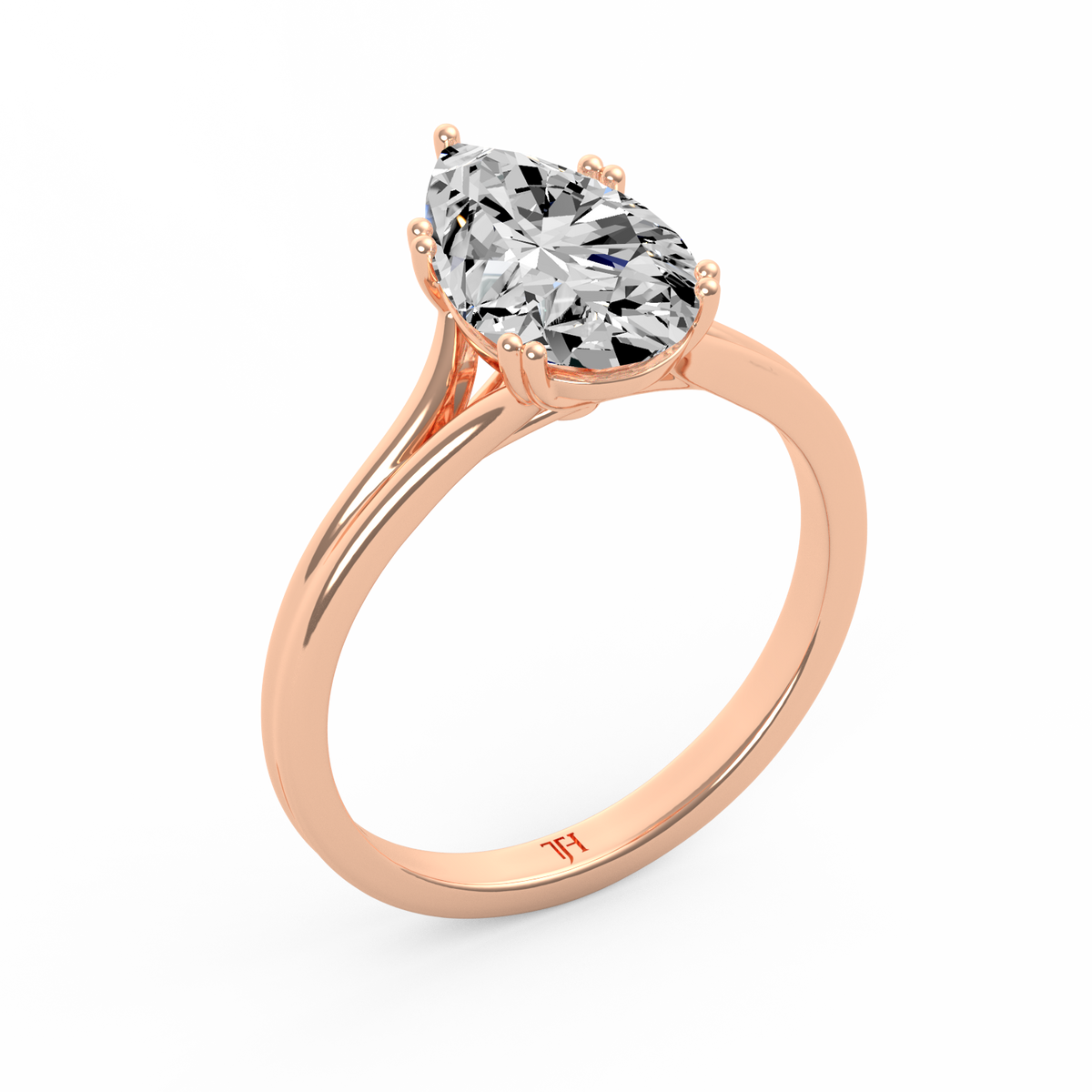 Pear 3ct Classic Solitaire Ring R-645