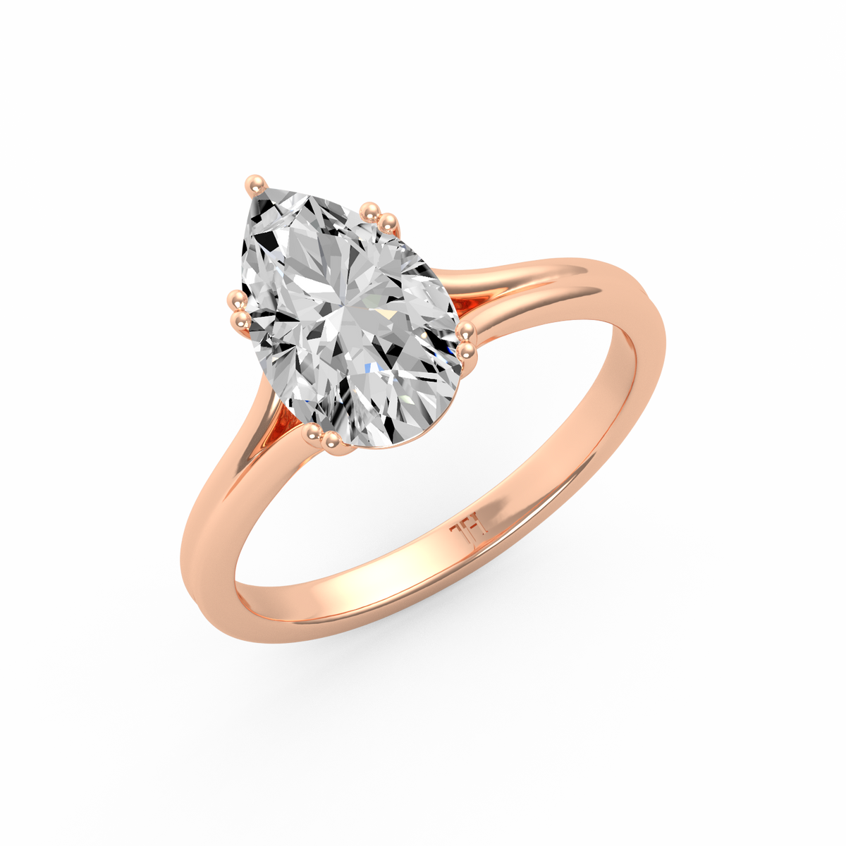 Pear 3ct Classic Solitaire Ring R-645