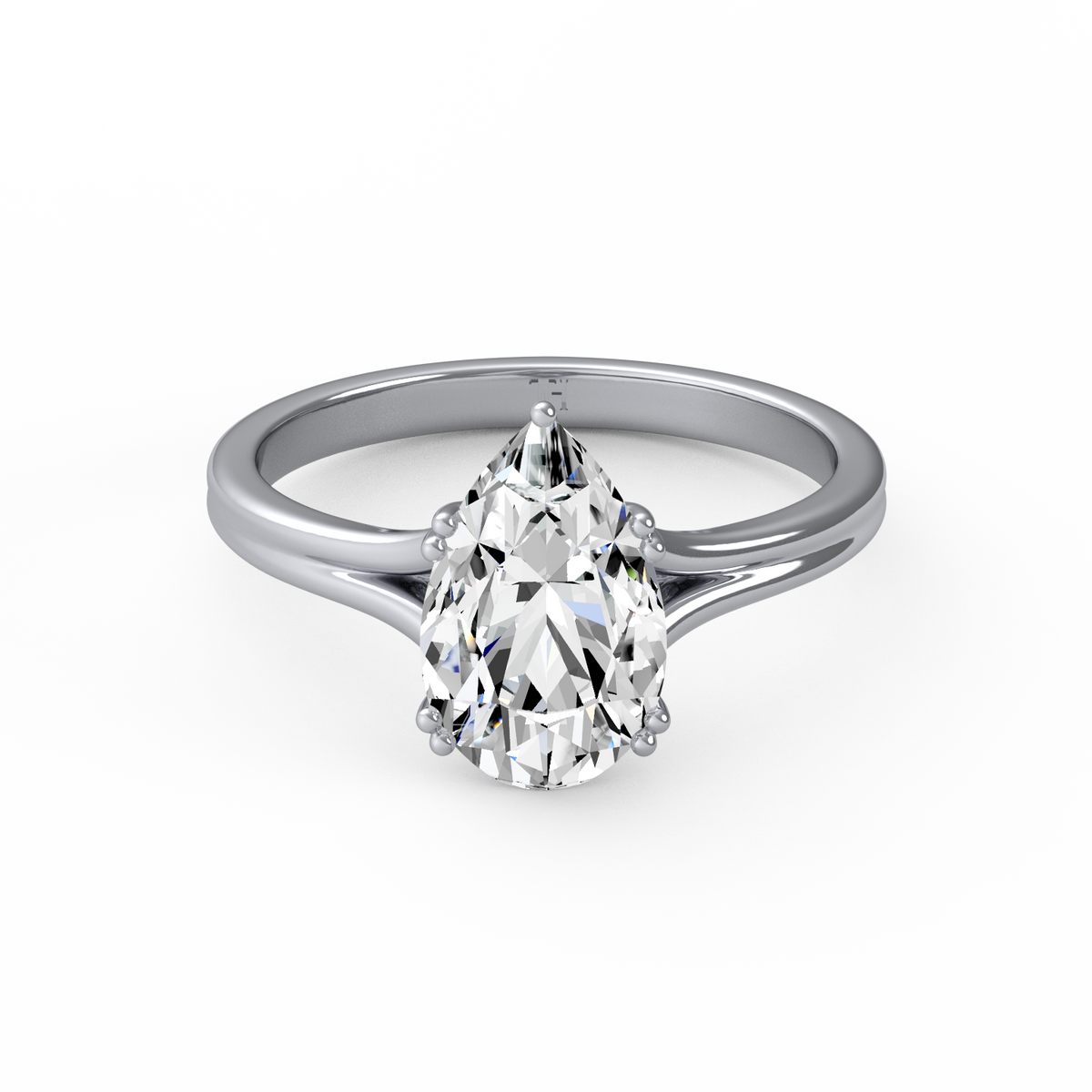 Pear 3ct Classic Solitaire Ring R-645