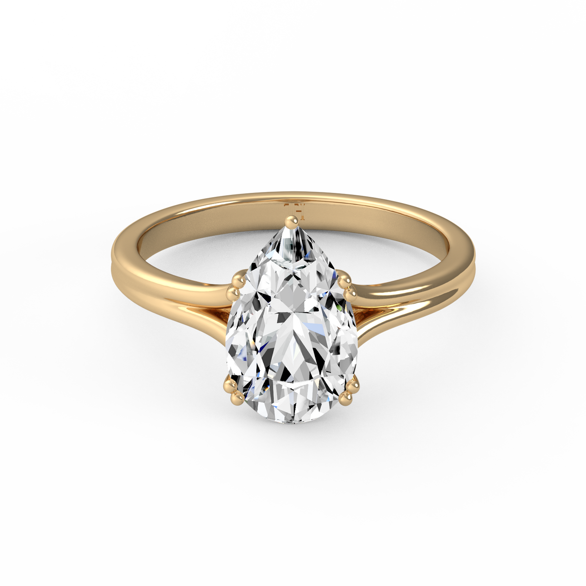 Pear 3ct Classic Solitaire Ring R-645