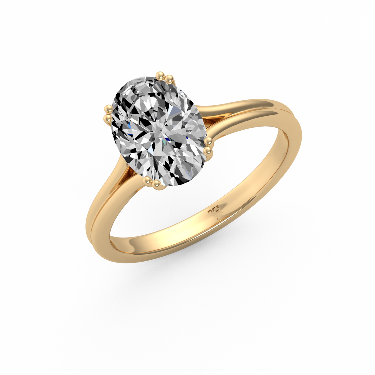 Oval 3ct Classic Solitaire RingR-651