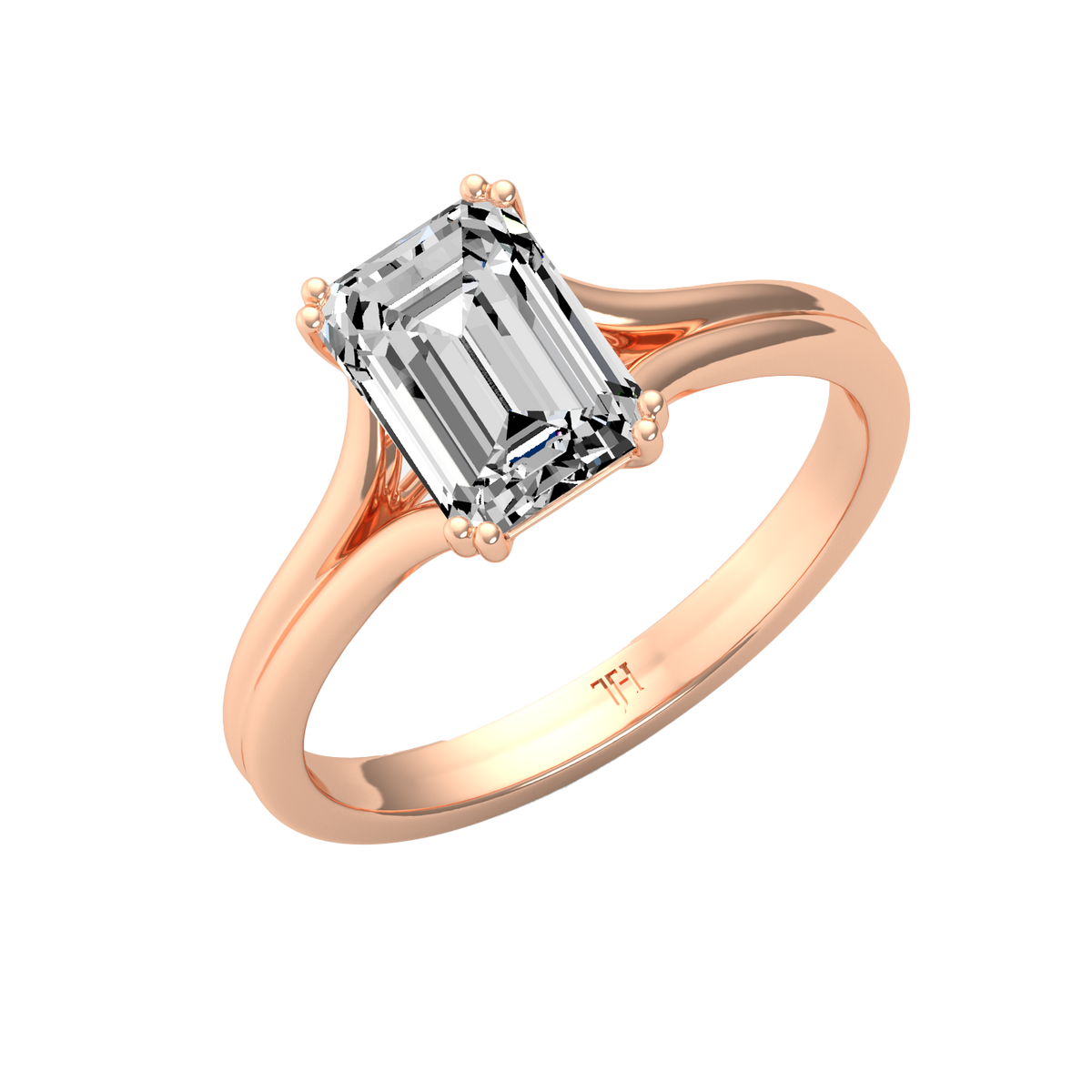 Emerald 3ct Classic Solitaire Ring R-656