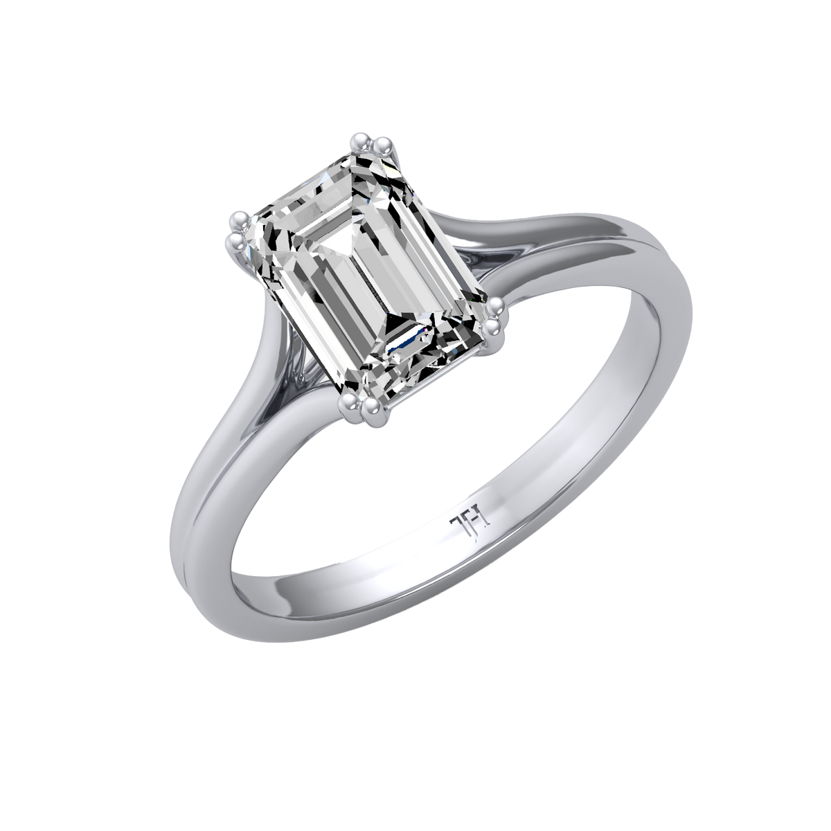 Emerald 3ct Classic Solitaire Ring R-656