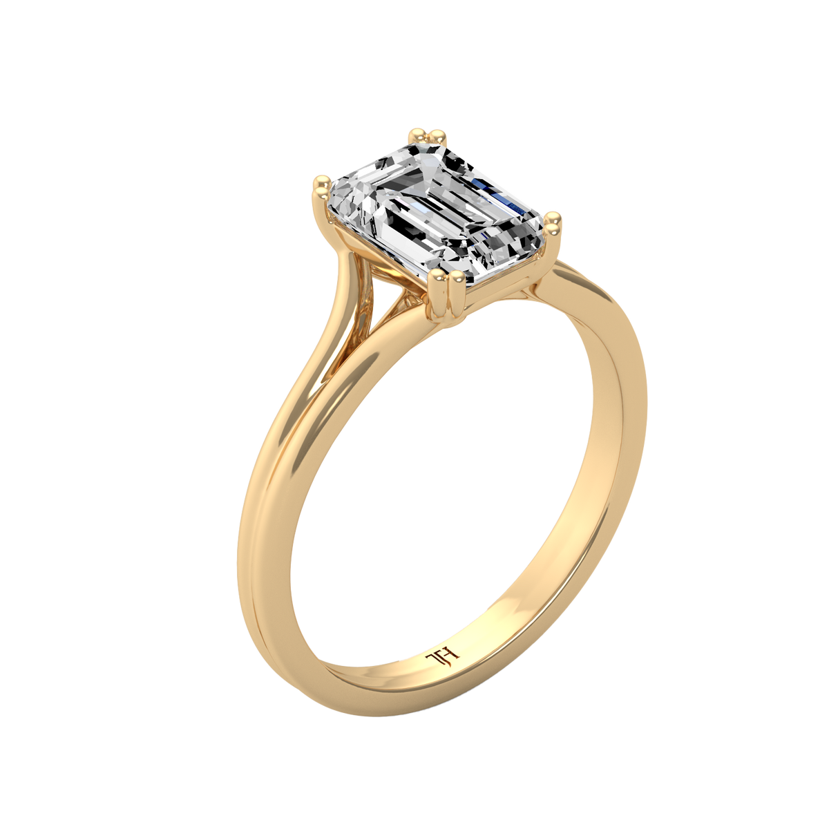 Emerald 3ct Classic Solitaire Ring R-656