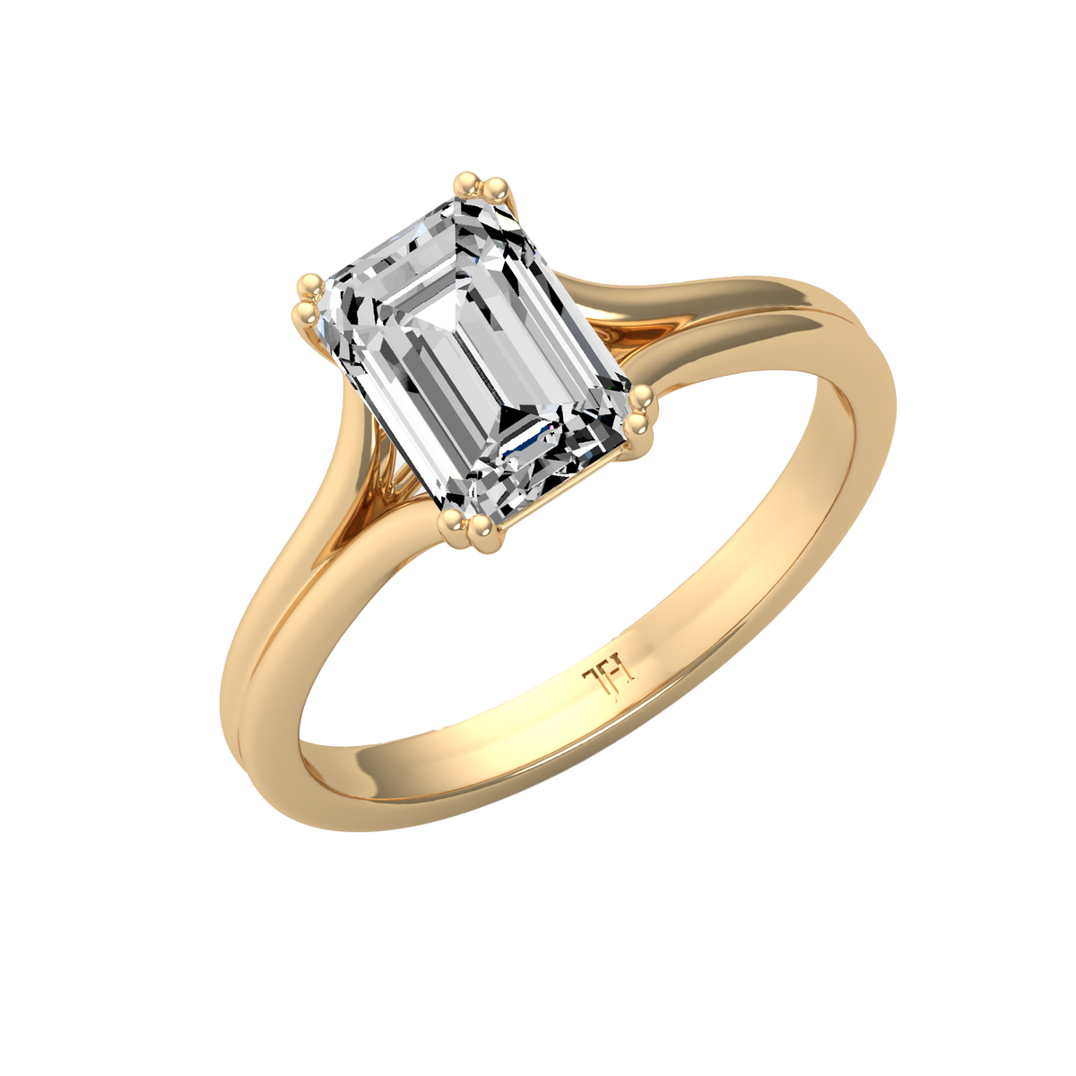 Emerald 3ct Classic Solitaire Ring R-656