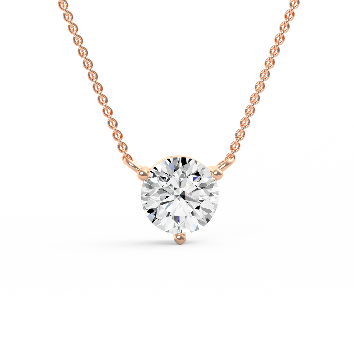 2CT Round Lab Grown Diamond Pendant PD-008