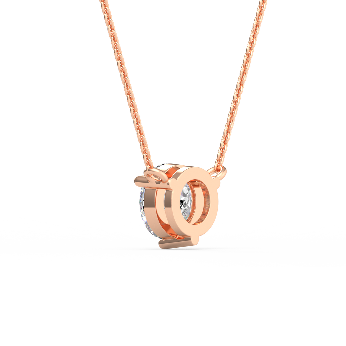 2CT Round Lab Grown Diamond Pendant PD-008