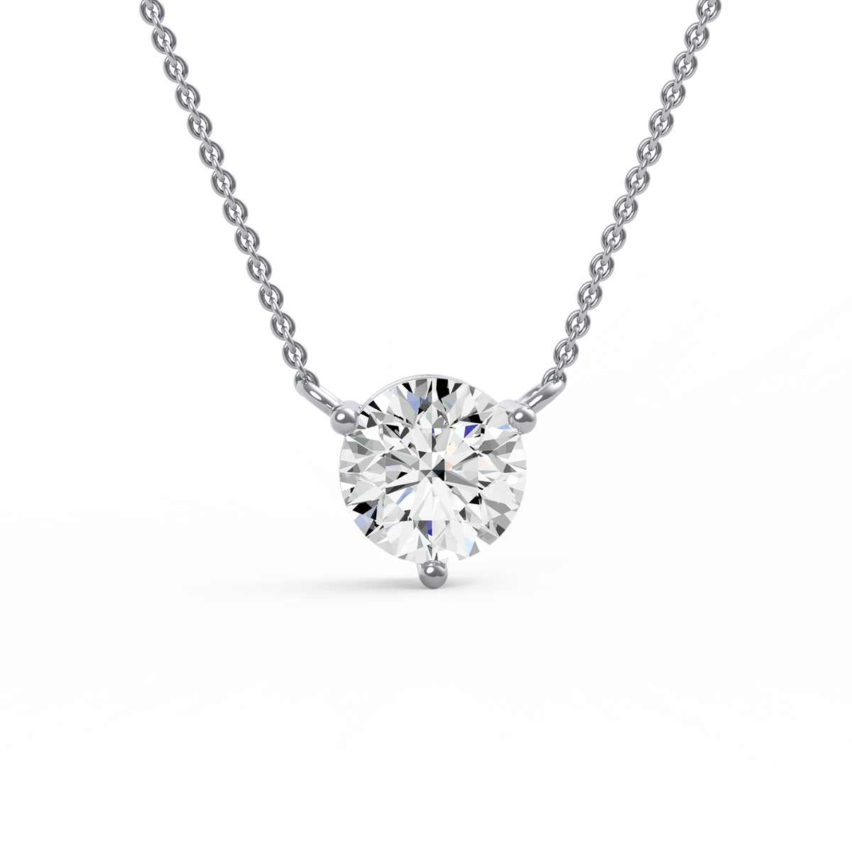2CT Round Lab Grown Diamond Pendant PD-008