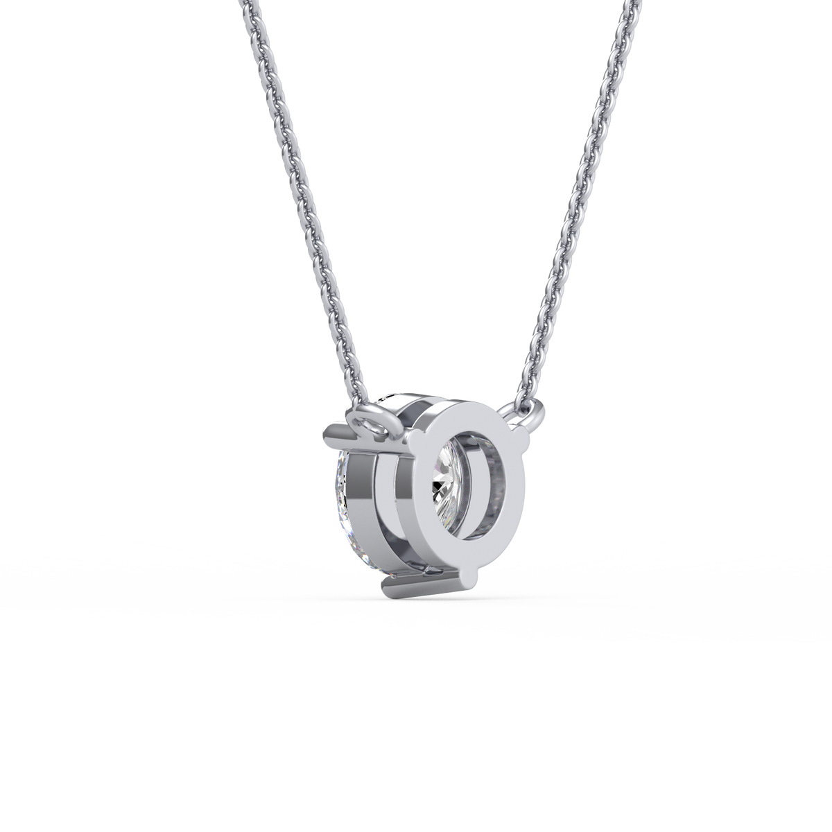 2CT Round Lab Grown Diamond Pendant PD-008