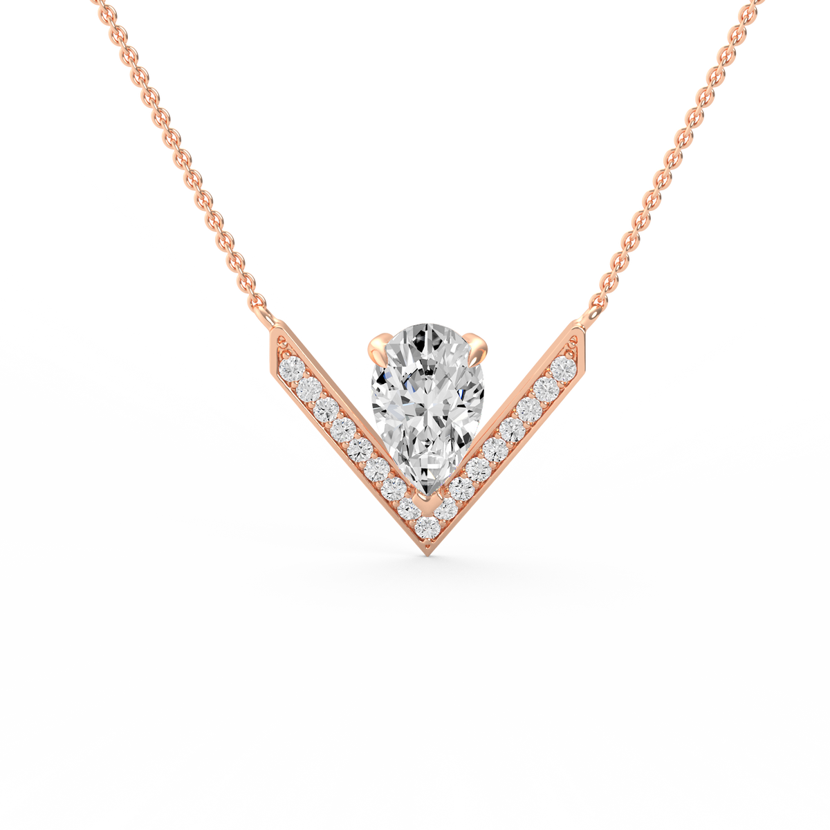 Pear Lab Grown Diamond Pendant PD-032
