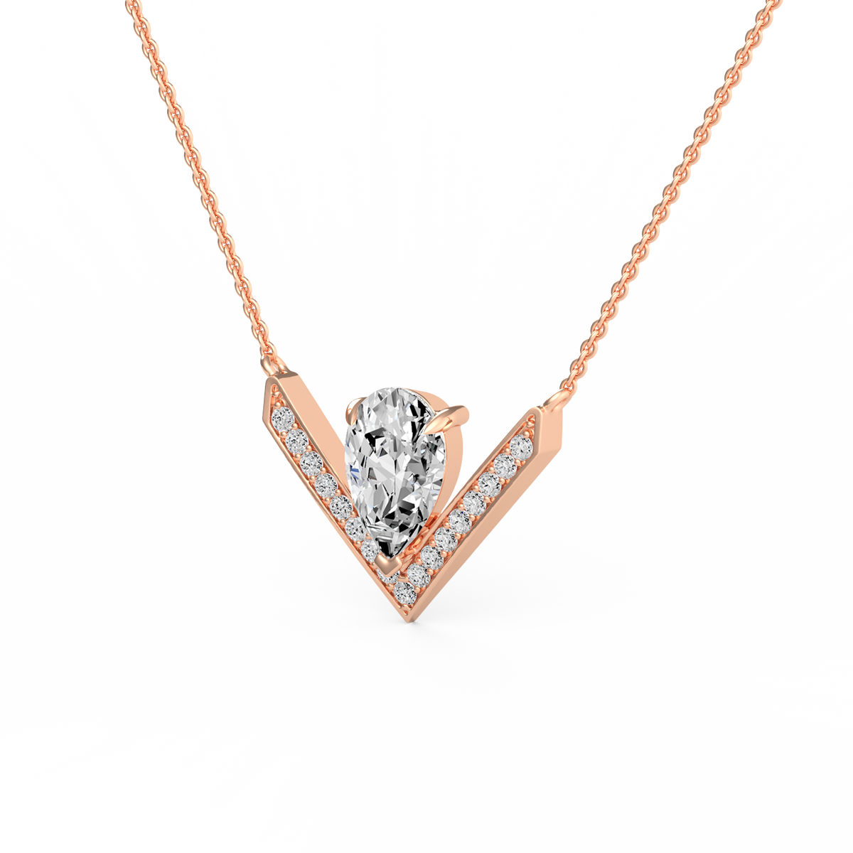 Pear Lab Grown Diamond Pendant PD-032