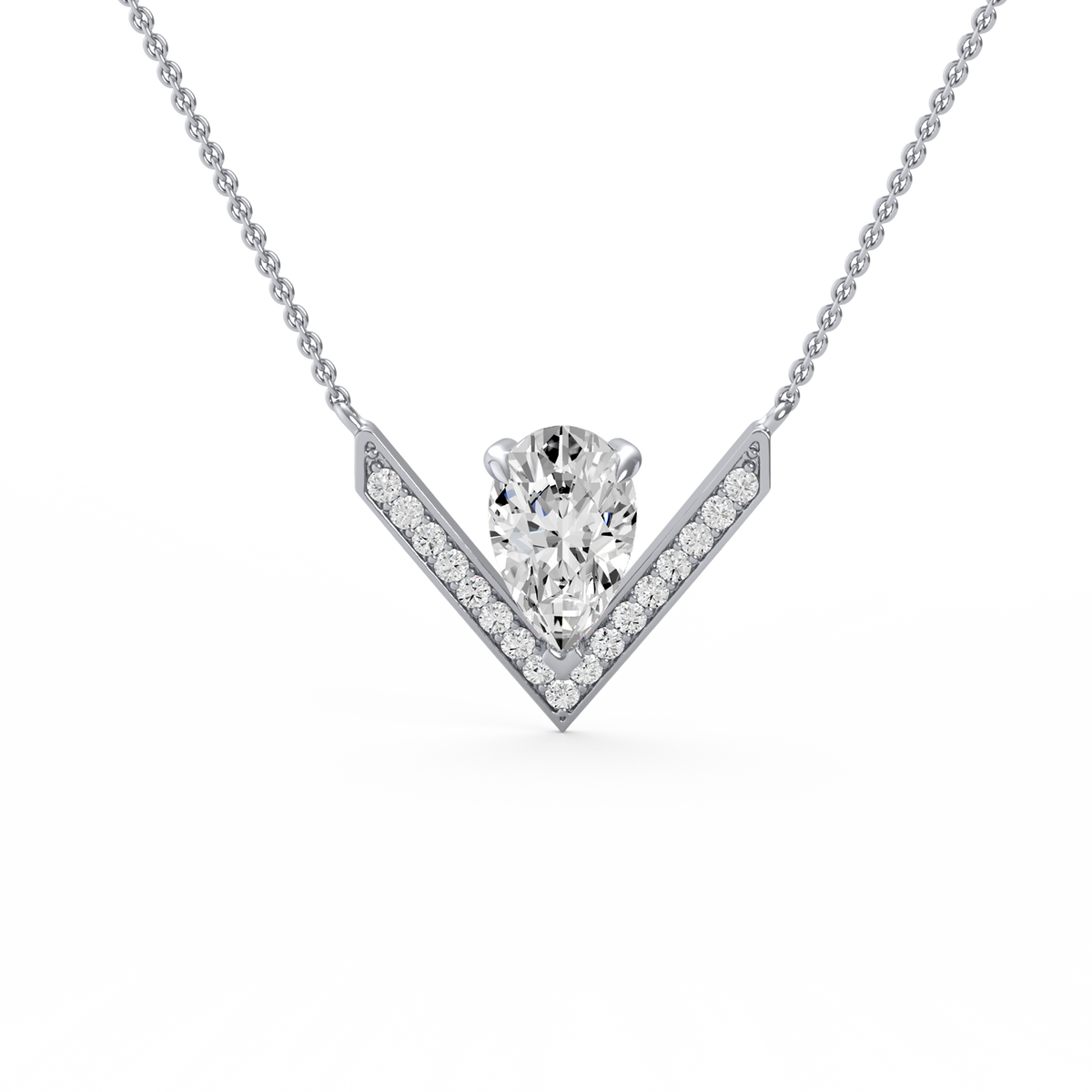 Pear Lab Grown Diamond Pendant PD-032