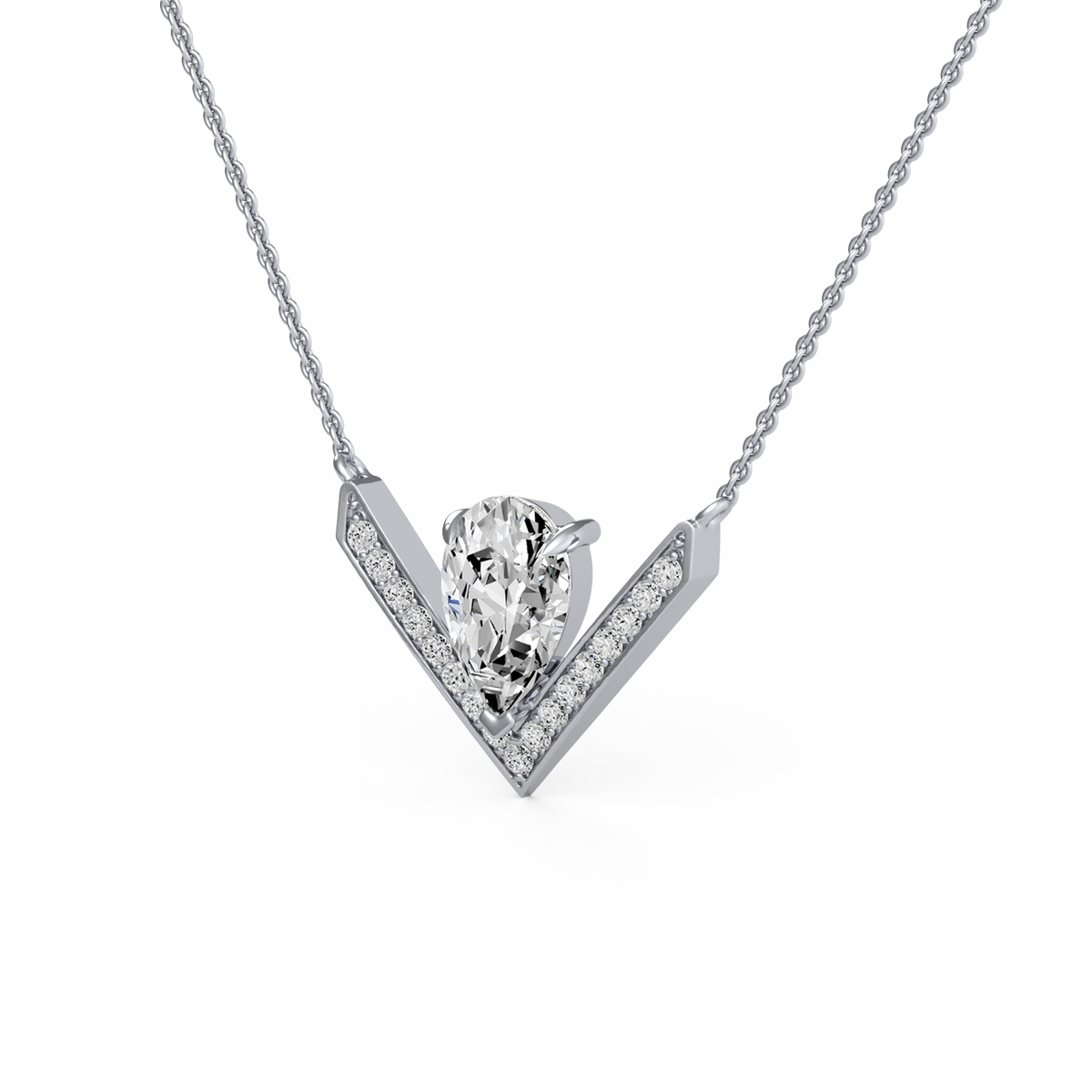 Pear Lab Grown Diamond Pendant PD-032