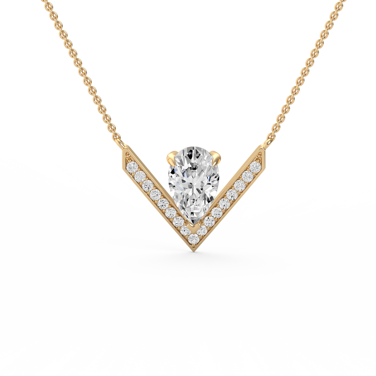 Pear Lab Grown Diamond Pendant PD-032