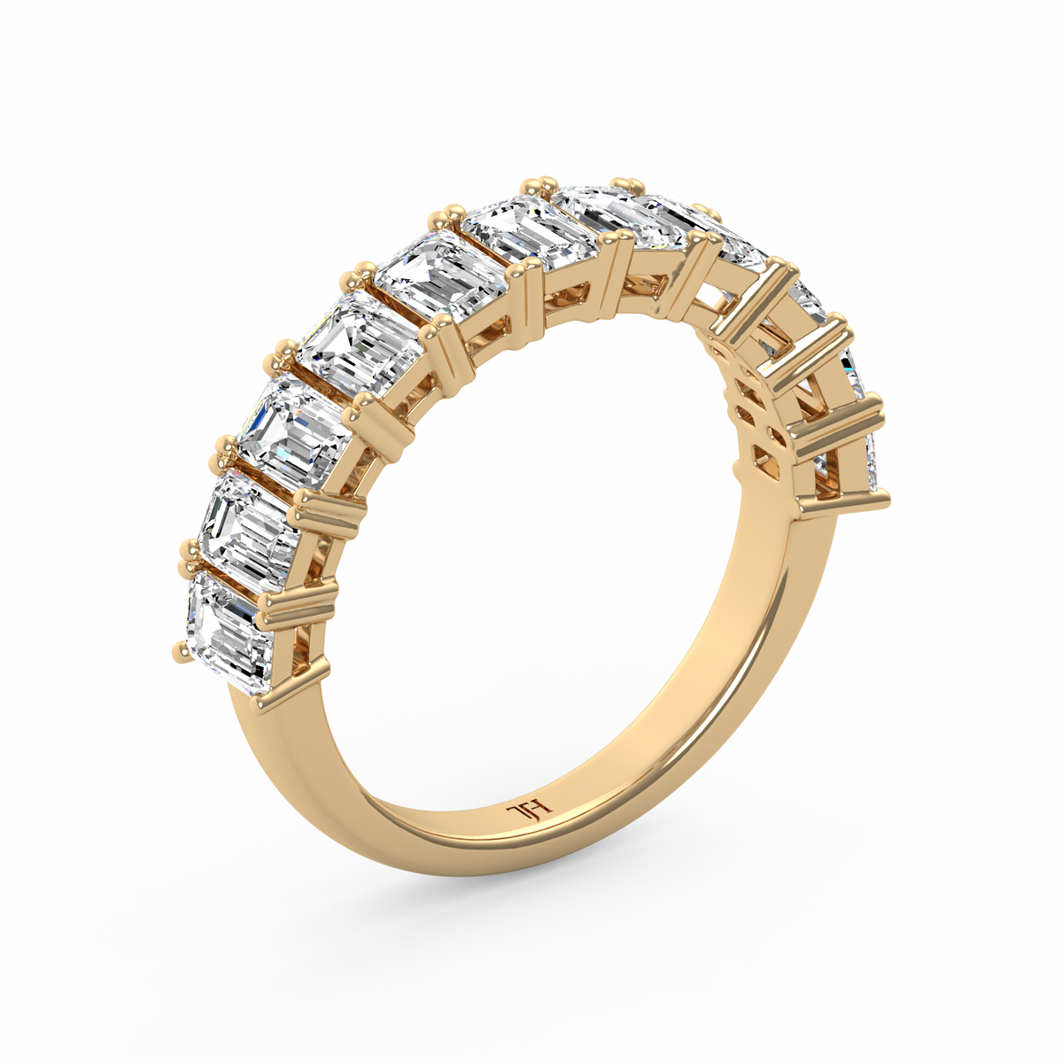 Emerald Half Eternity Band R-064