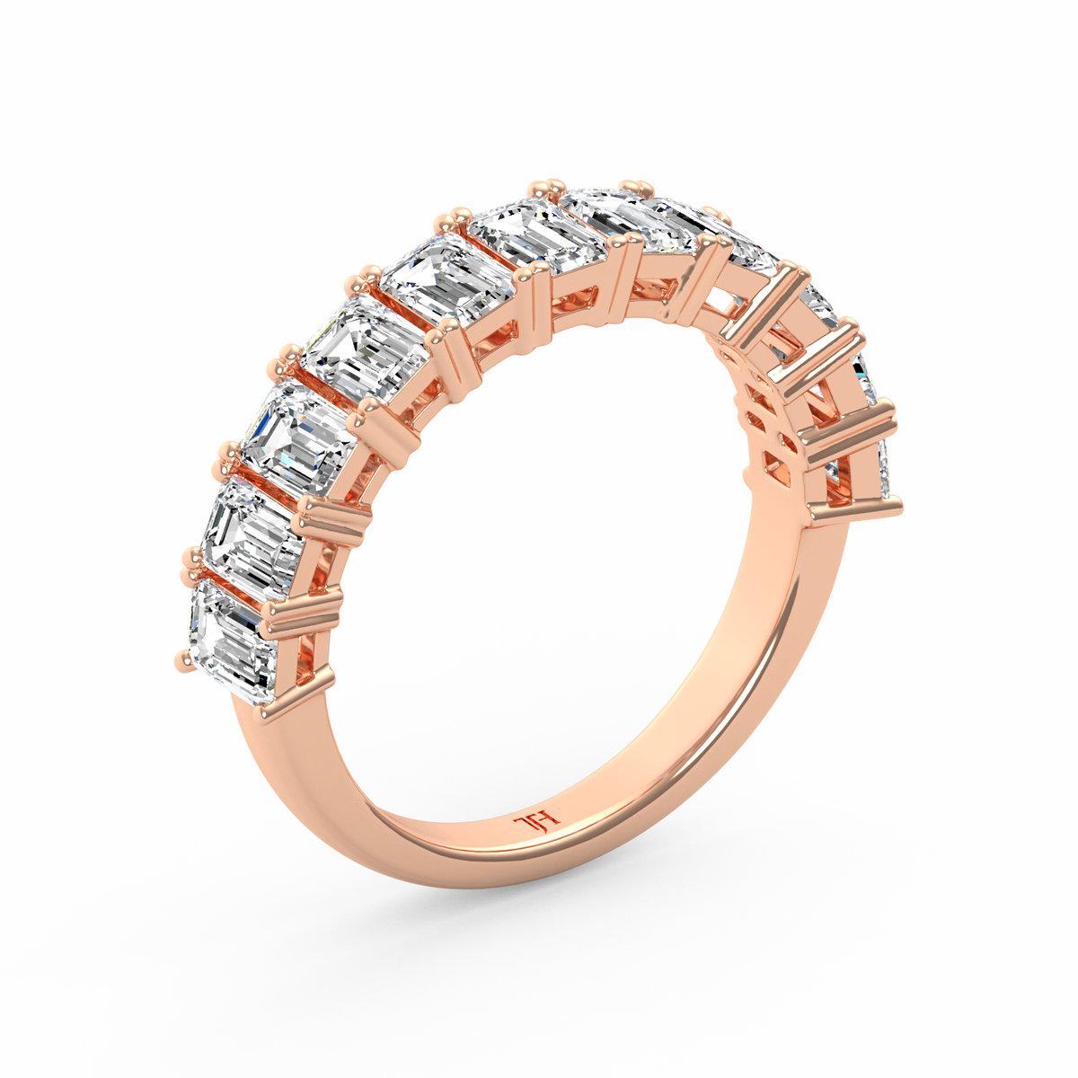Emerald Half Eternity Band R-064