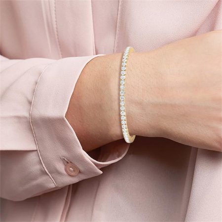 10 Pointer Lab Grown Diamond Tennis Bracelet - Image 5