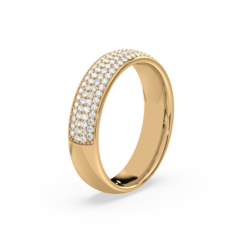 Pave Wedding Band Wide Pave Diamond Ring - Image 2